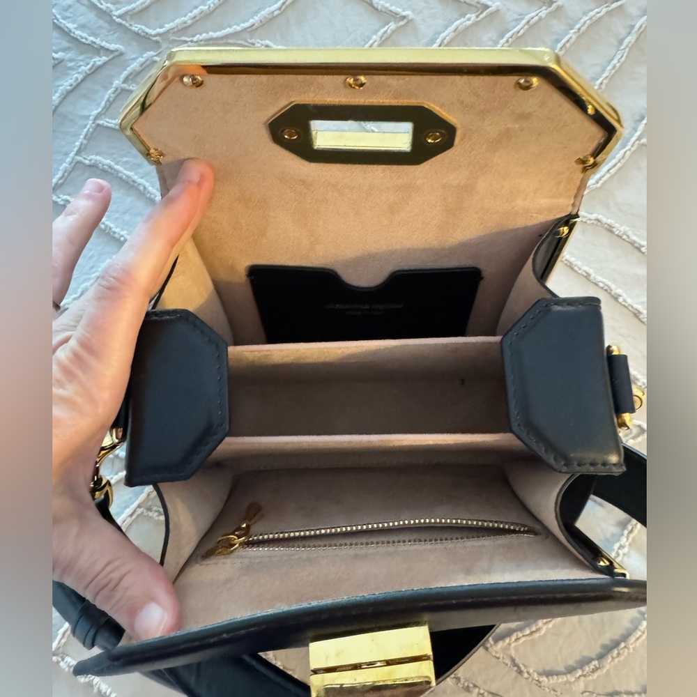 Alexander McQueen Black Crossbody with Gold Details - Picture 7 of 16